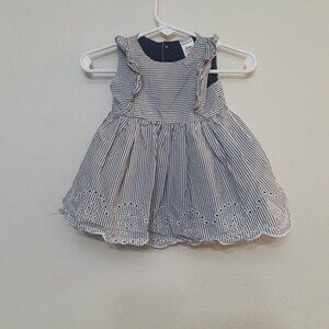 Carter's Navy and White Striped Casual Dress